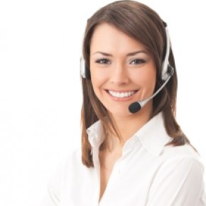 woman call centre operator and booking centre