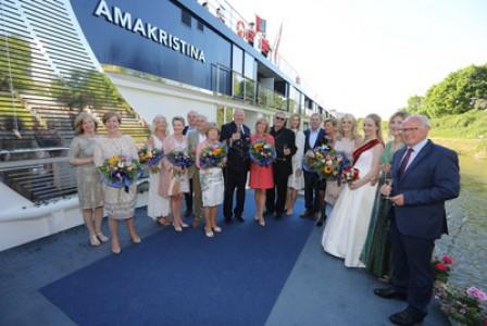 AmaWaterways' Kristin Karst Christens Namesake Ship, AmaKristina