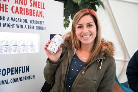 Carnival Cruise Line Pops #OpenFun, Bringing Island Warmth to Chilly New York City in a 'Scent-sational' Way
