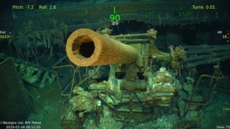 Wreckage from the USS Lexington (CV-2) Located in the Coral Sea 76 Years after the Aircraft Carrier was Sunk During World War II