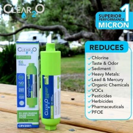 New Clear2O® RV & MARINE Water Filter Invites You to GO GREEN & DRINK CLEAN(TM) While on the Road