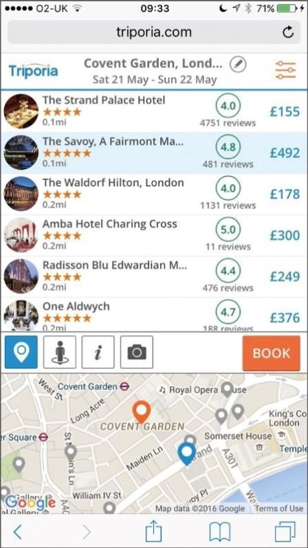 Hotel Comparison Start-up Triporia Announce Revolutionary Mobile Website Design