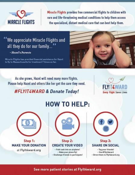 Miracle Flights Launches Flyit4ward Social Media Campaign to Fund Medical Flights Nationwide