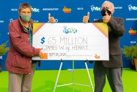 Winning to the 'MAX': Retired Hearst Man Drives 10 Hours to Claim and Celebrate $65 Million LOTTO MAX Jackpot Prize