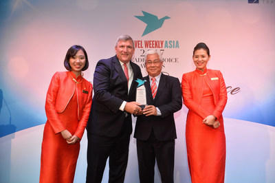 Das Mandarin Orchard Singapore wurde bei den Travel Weekly Asia Readers' Choice Awards 2017 zum besten gehobenen Hotel im asiatisch-pazifischen Raum ernannt