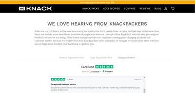 Knack Bags Reviews Earn 5 Star Rating