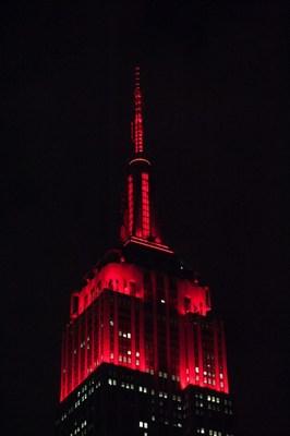 Empire State Building Global Heartbeat Continues With Hourly Salute To First Responders And Moment Of Darkness In Memory Of The Fallen