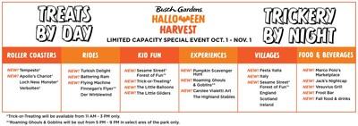 All-New Busch Gardens® Halloween Harvest Brings Treats By Day And Trickery By Night With Limited Capacity