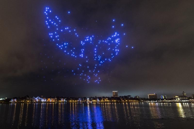 Disney and Intel Light Up the Skies at Disney Springs With Hundreds of Twinkling Choreographed Drones