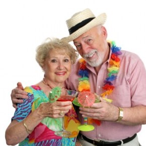 pareja turista senior
