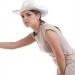 Woman hitchhiking